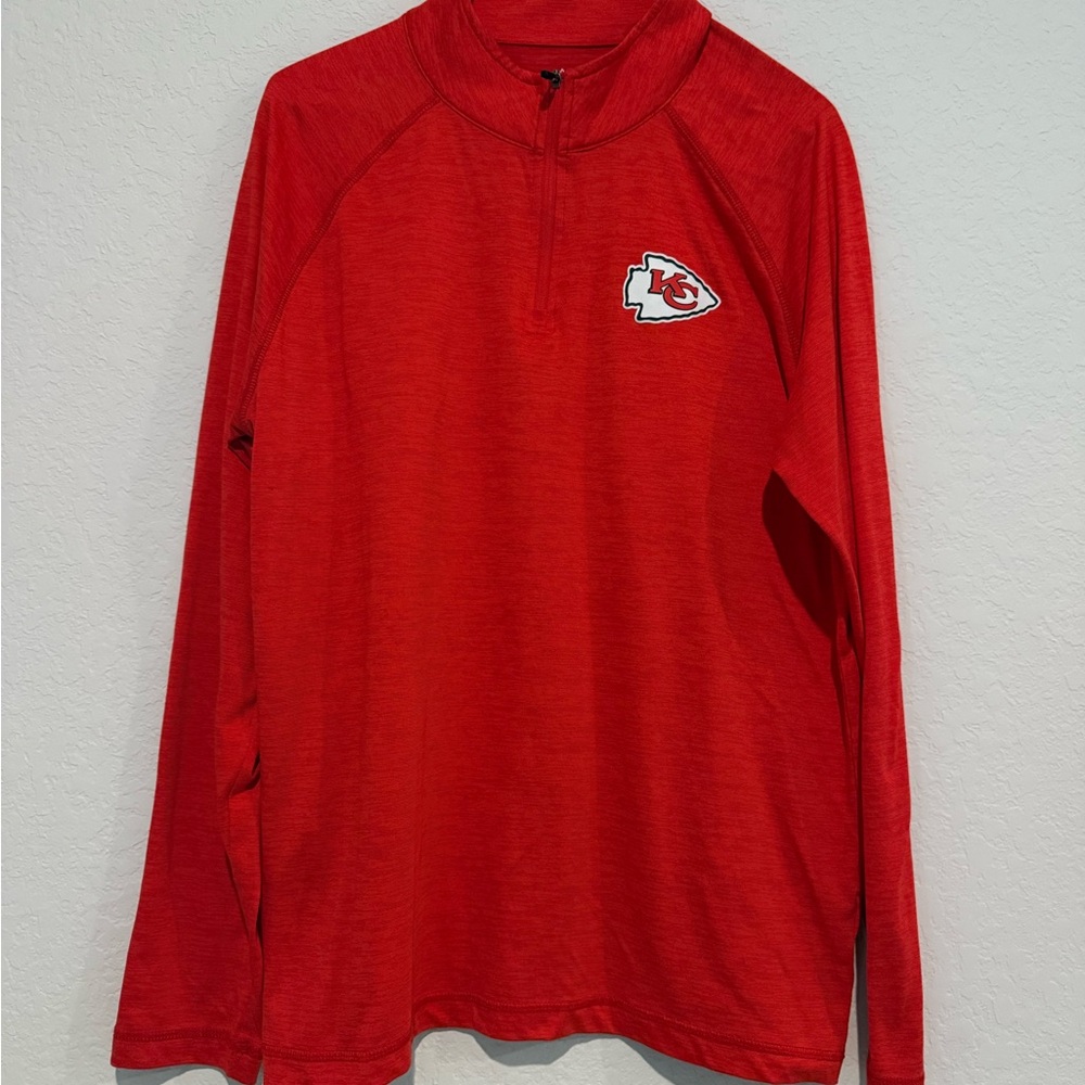 Majestic Kansas City Chiefs Red Quarterzip with Logo